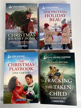 Lot of 4 Soft Cover Love Inspired Larger Print Inspirational Books
